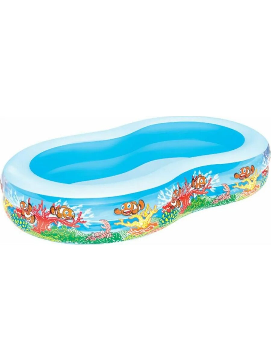 Бассейн надувной 54118 Подводный мир 262х157х46см, 544 л