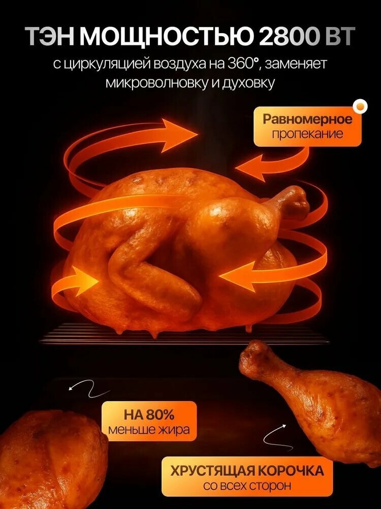 Картинки Xiaomi Аэрогриль ORM-8823-1, черный матовый