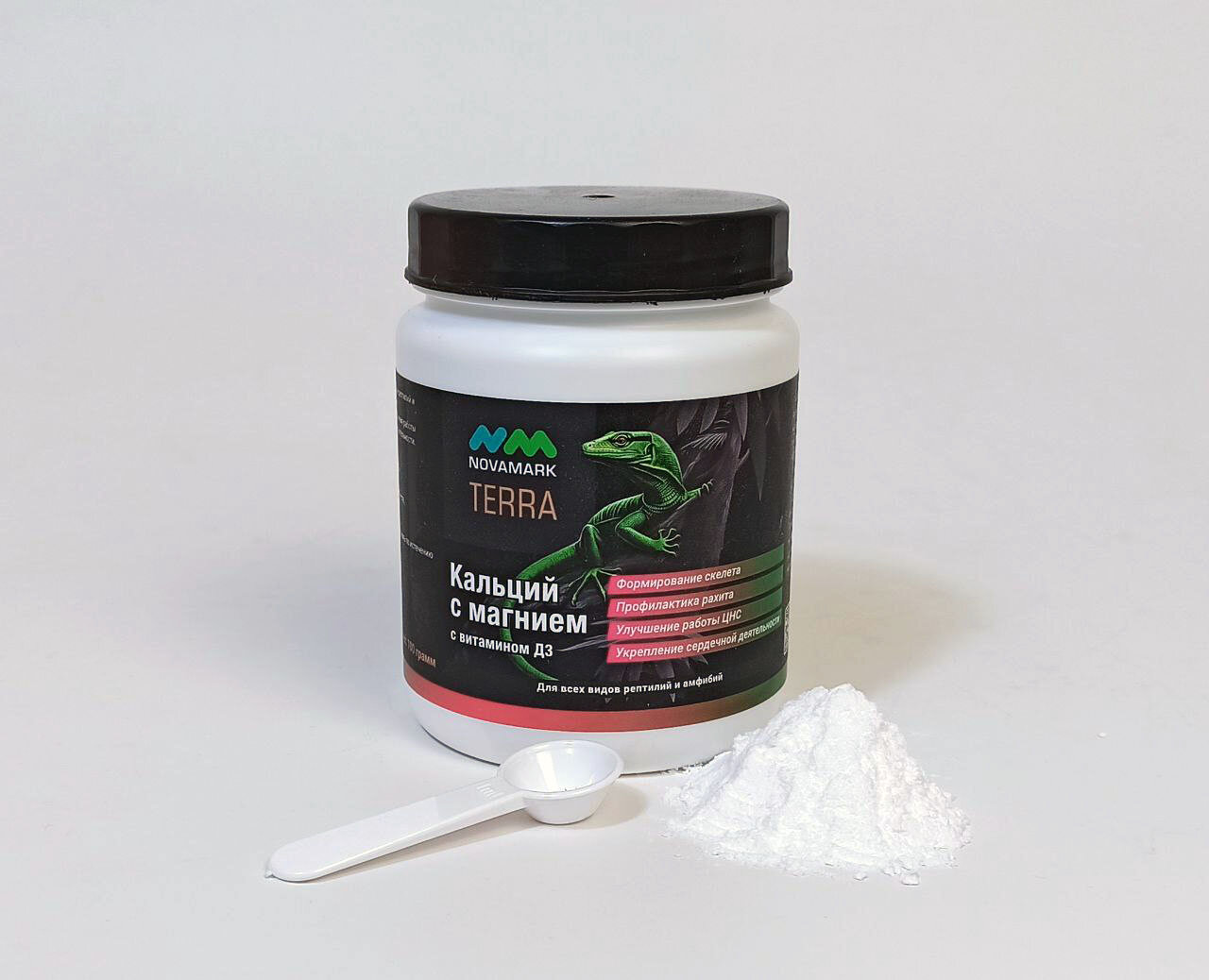 Кальций с магнием для рептилий NOVAMARK TERRA с витамином Д3 100г
