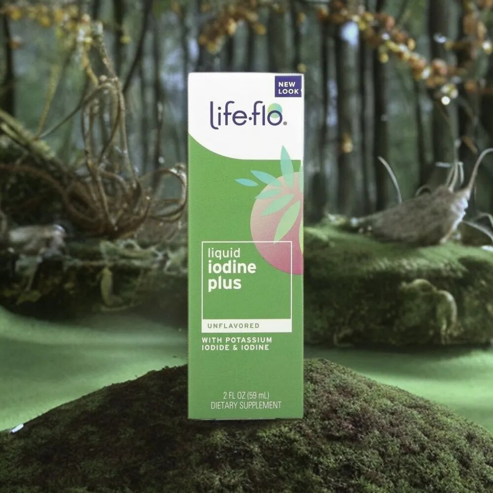 Йод Life-Flo Plus, жидкий, для щитовидной железы, нейтральный, 59 мл