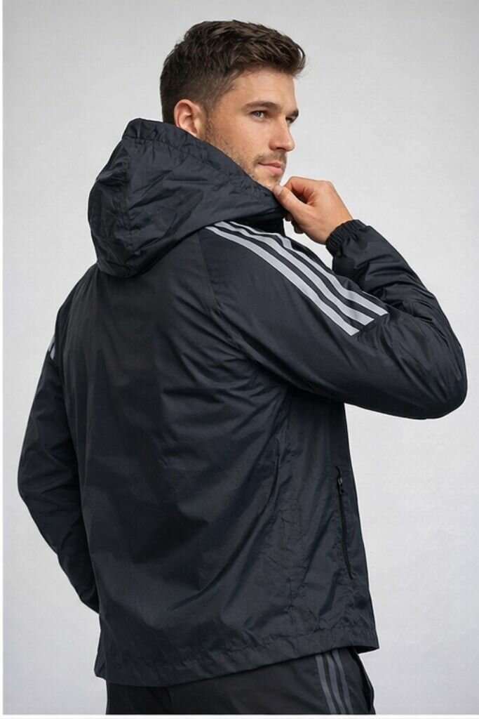 Плащ-дождевик adidas Базовая коллекция, размер INT XS, black — фото 1