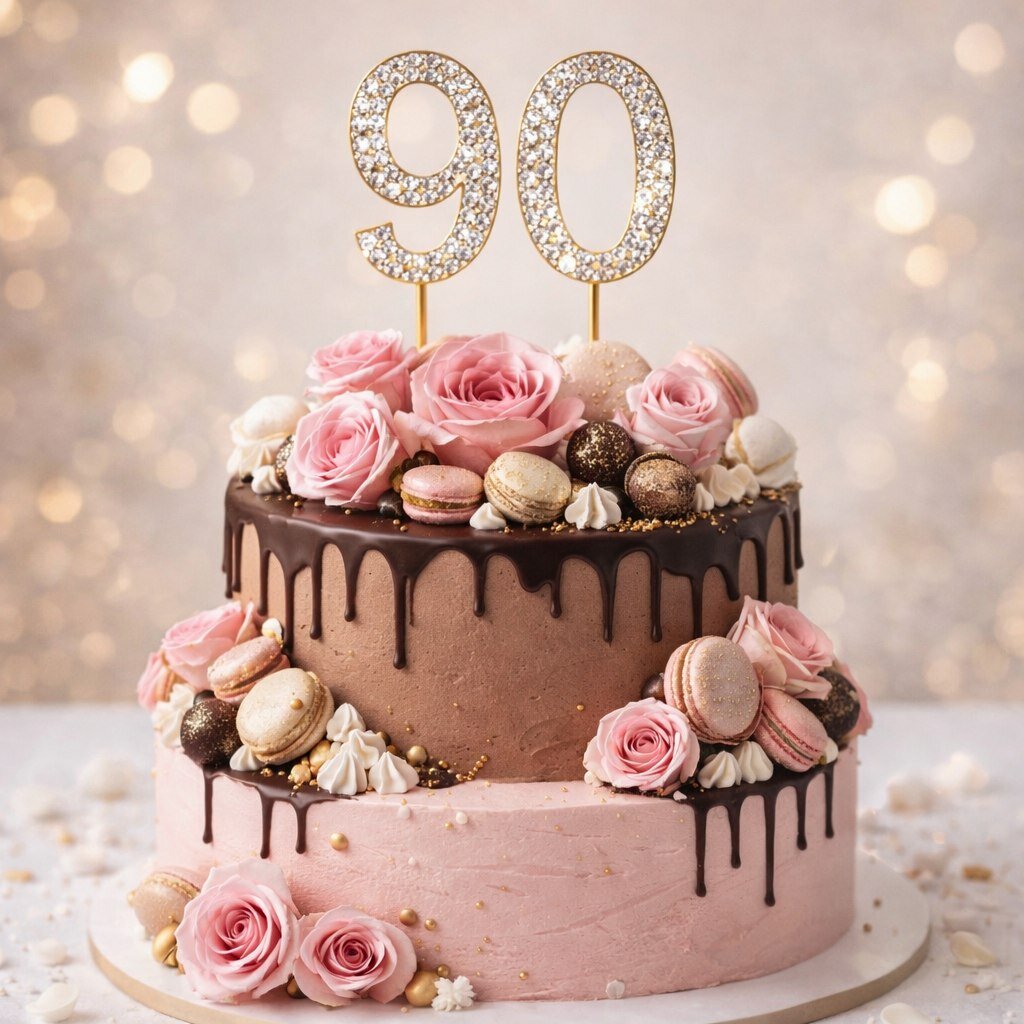 Набор топперов 90 металлический золотистый со стразами