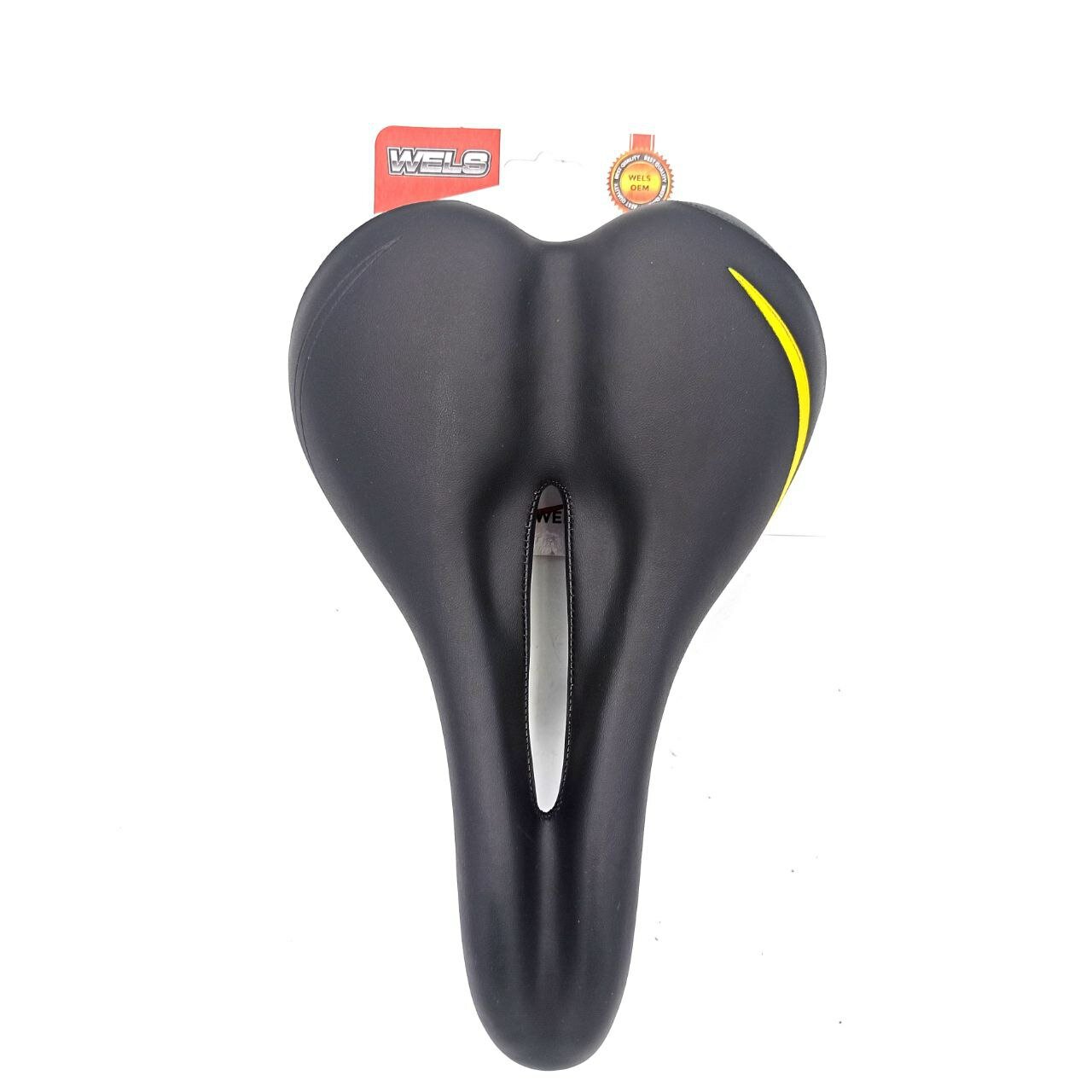 Седло Snooker MTB/Trekking с вырезом, 275x175мм, черное (WWB0006)