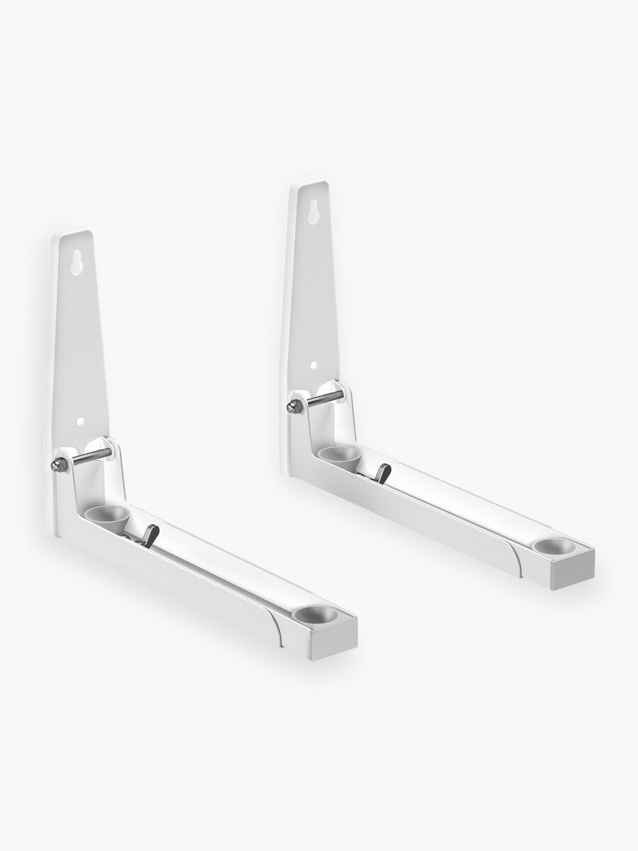 Кронштейн для микроволновой печи ONKRON MW400 из нержавеющей стали, для СВЧ до 40 кг, белый