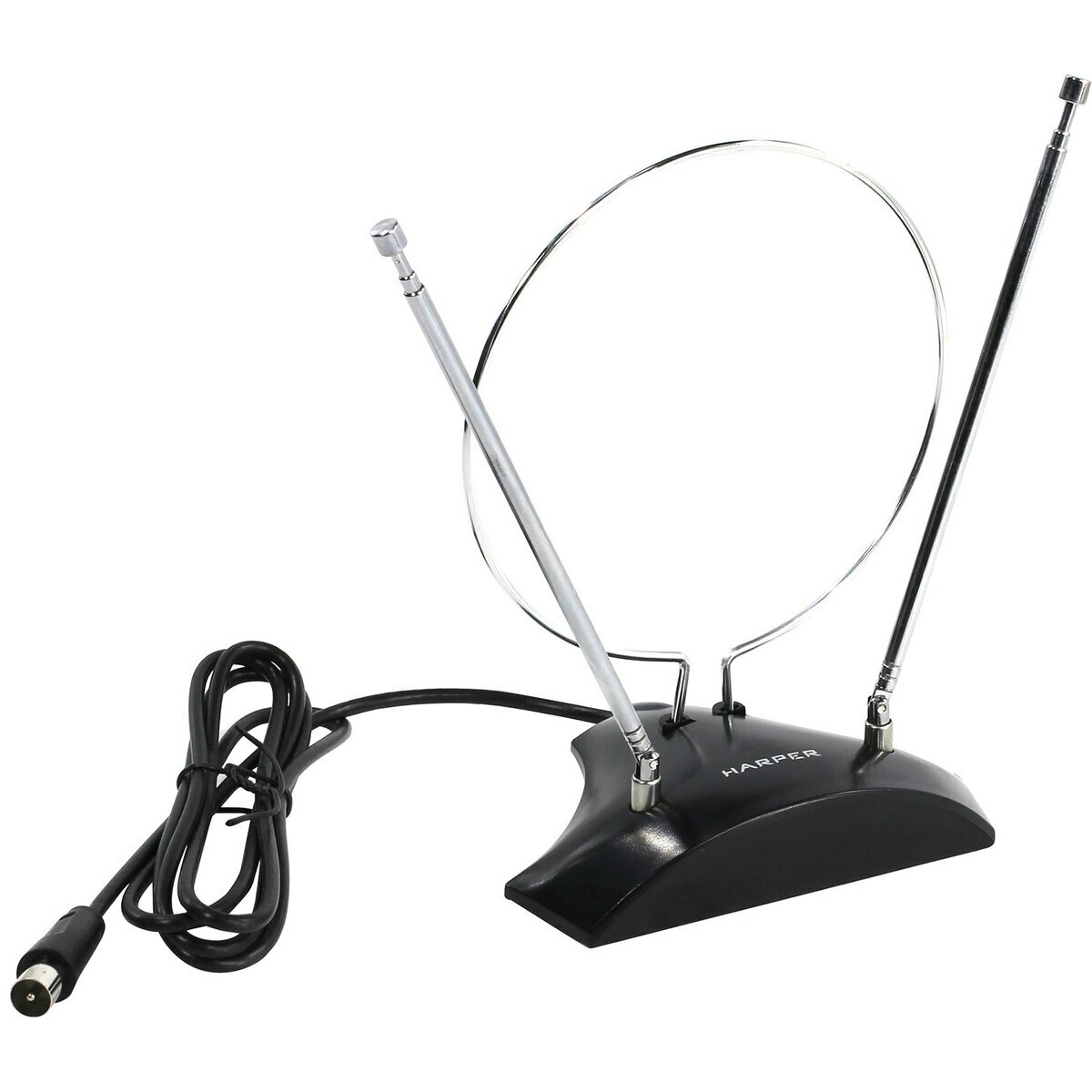 Телевизионная антенна HARPER ADVB-2010 (комнатная, активная;DVB-T2; VHF / UHF (174–230 MHz, 470-862 MHz) 1 м) - фото №14