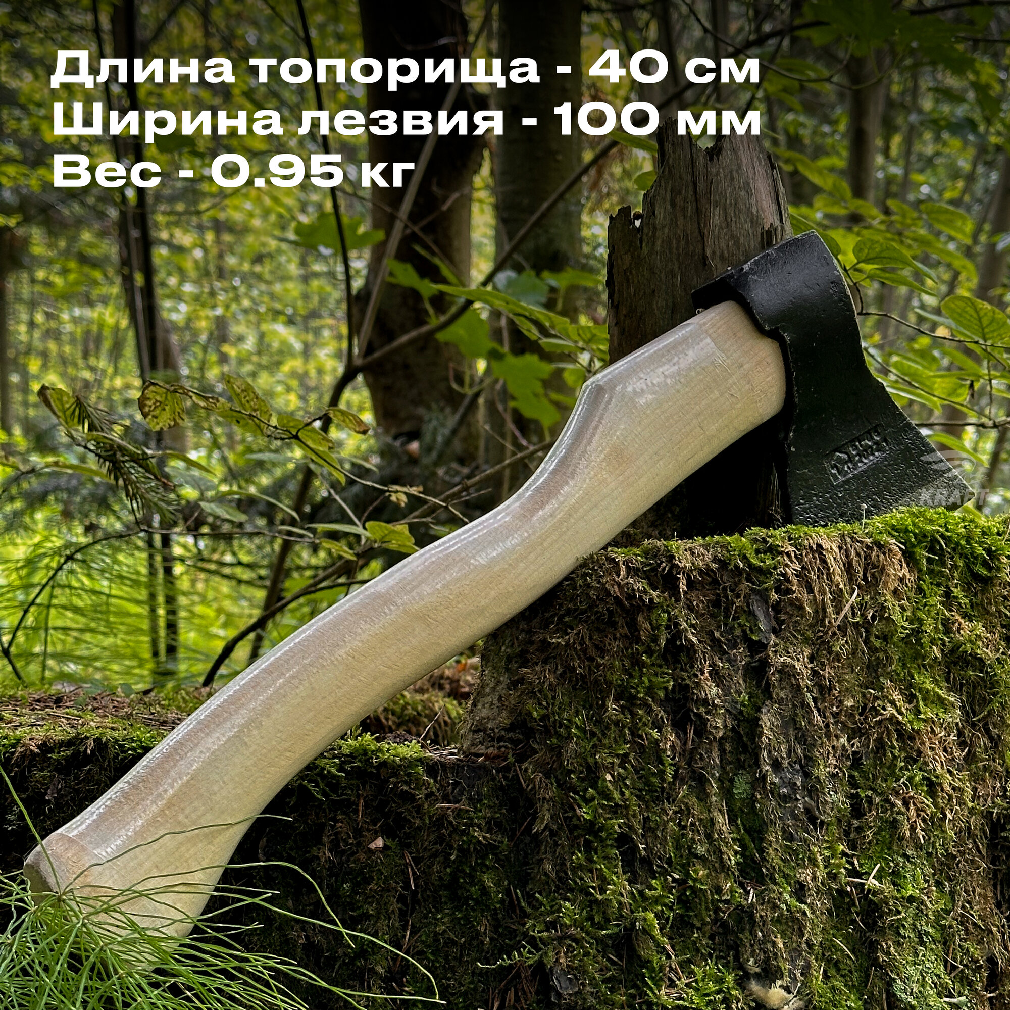 Изображение Топор кованый Б1 в сборе, из высокопрочной стали 60г, вес 0,95 кг