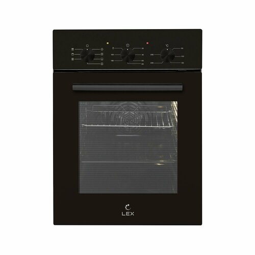 фото Электрический духовой шкаф lex edm 4570 bвl, 45 см, класс энергопотребления а, 55 л, гриль и конвекция, таймер, черный