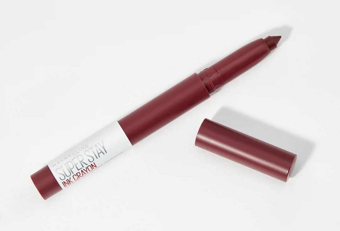 MAYBELLINE NEW YORK Суперстойкая помада-стик для губ Superstay Ink Crayon, 65, фиолетовый, Соглашайся на большее, 1.5 г