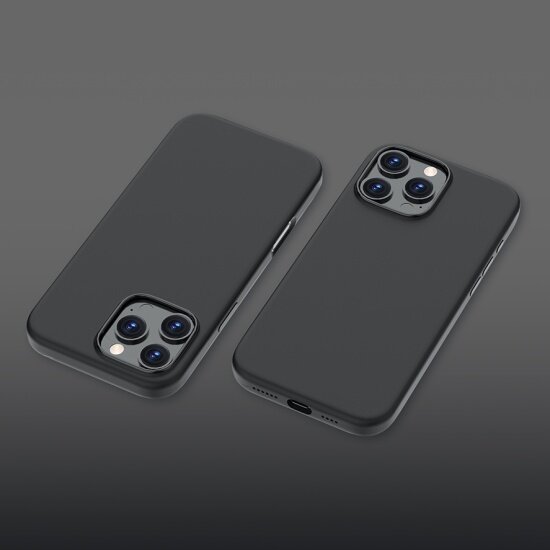 Чехол Deppa для Apple iPhone 16 Pro Max, Liquid Silicone, Magsafe, черный — фото 1