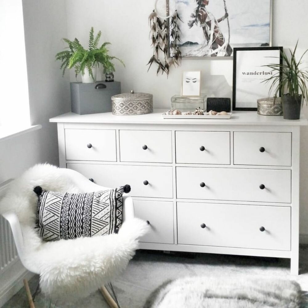 IKEA Комод HEMNES 8 ящиков, 160*95*50, белый, кымор (хемнес икеа) — фото 1