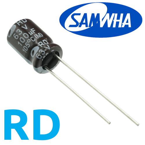 100мкФ 63В / RD / 8x11, 5 / 105 С / конденсатор электролитический (10шт)