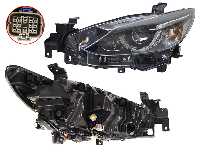 Фара левая для Мазда 6 GJ 2015-2018 год выпуска (Mazda 6 GJ) SAT ST-216-1172L