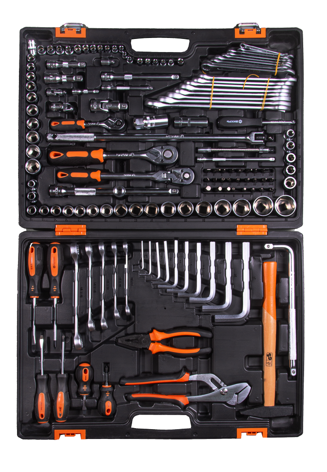 Набор инструментов Вихрь, 1/2", 1/4", CrV, в кейсе 142 предметов