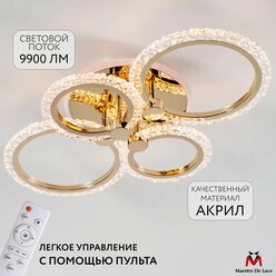 Люстра led потолочная светодиодная классическая с пультом в гостиную, на кухню, в прихожую, в коридор, Светильник потолочный светодиодный