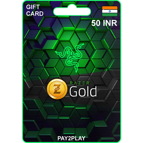 RAZER GOLD 50 INR карта пополнения Индия Цифровой код пополнение счета RAZER GOLD Gift Card India 14100₽
