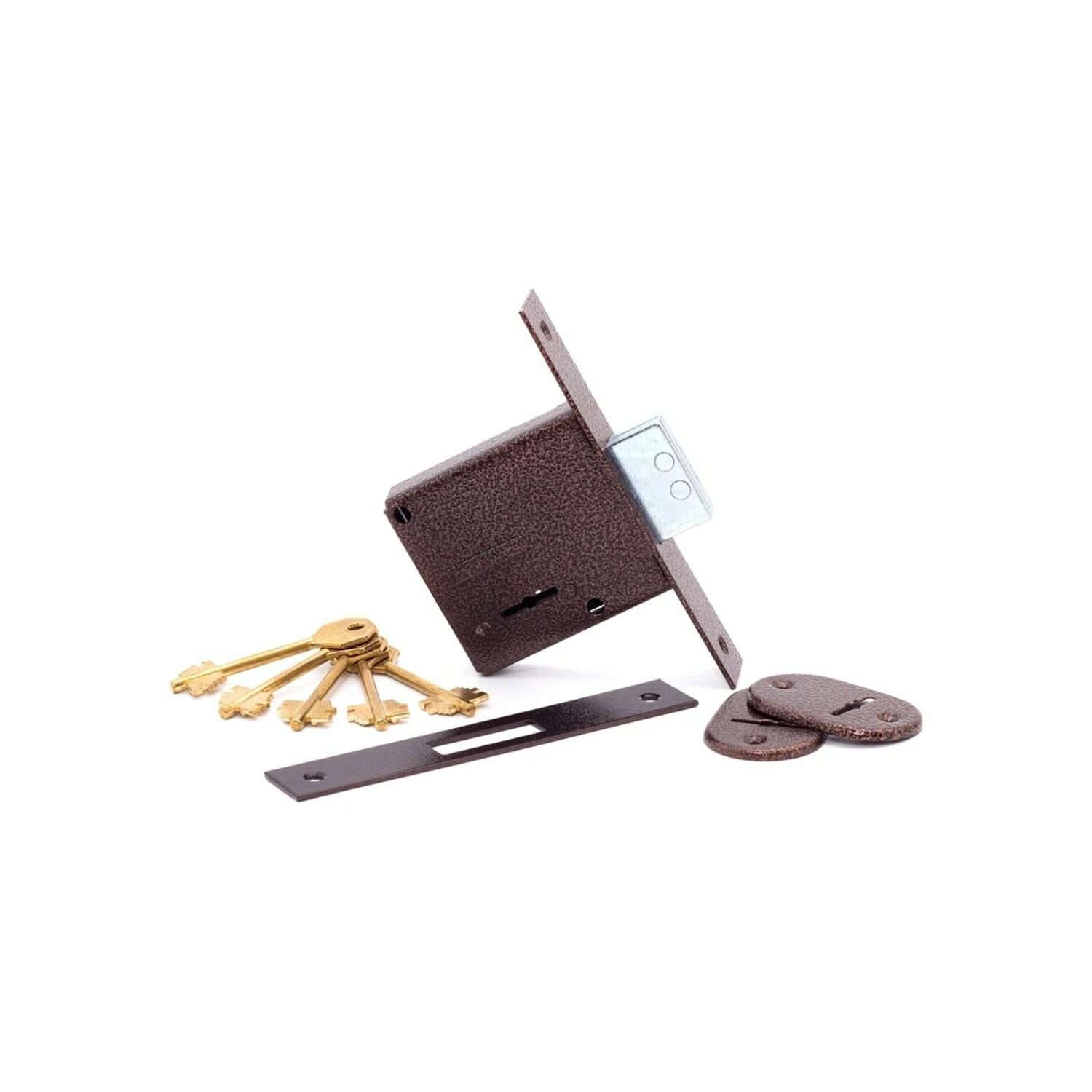 Замок врезной Симеко БИФ 011-1, сувальдный механизм, цвет медь