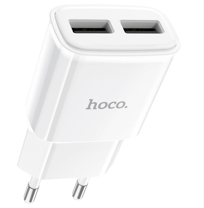 Блок питания (сетевой адаптер) HOCO C88A Star два порта USB 2.4A 10.8W белый