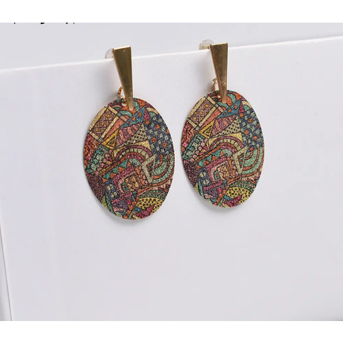 Серьги с подвесками ZULTANIT, эмаль, розовое золото