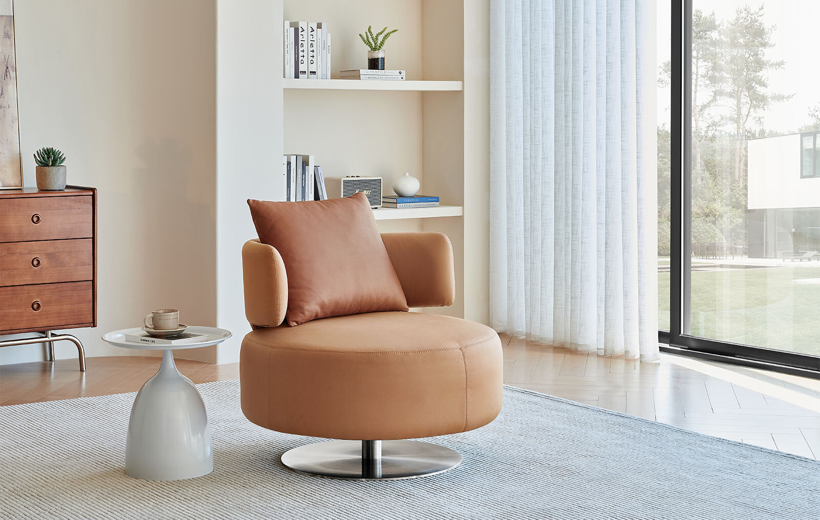 Кресло Sandra, карамель/мокко