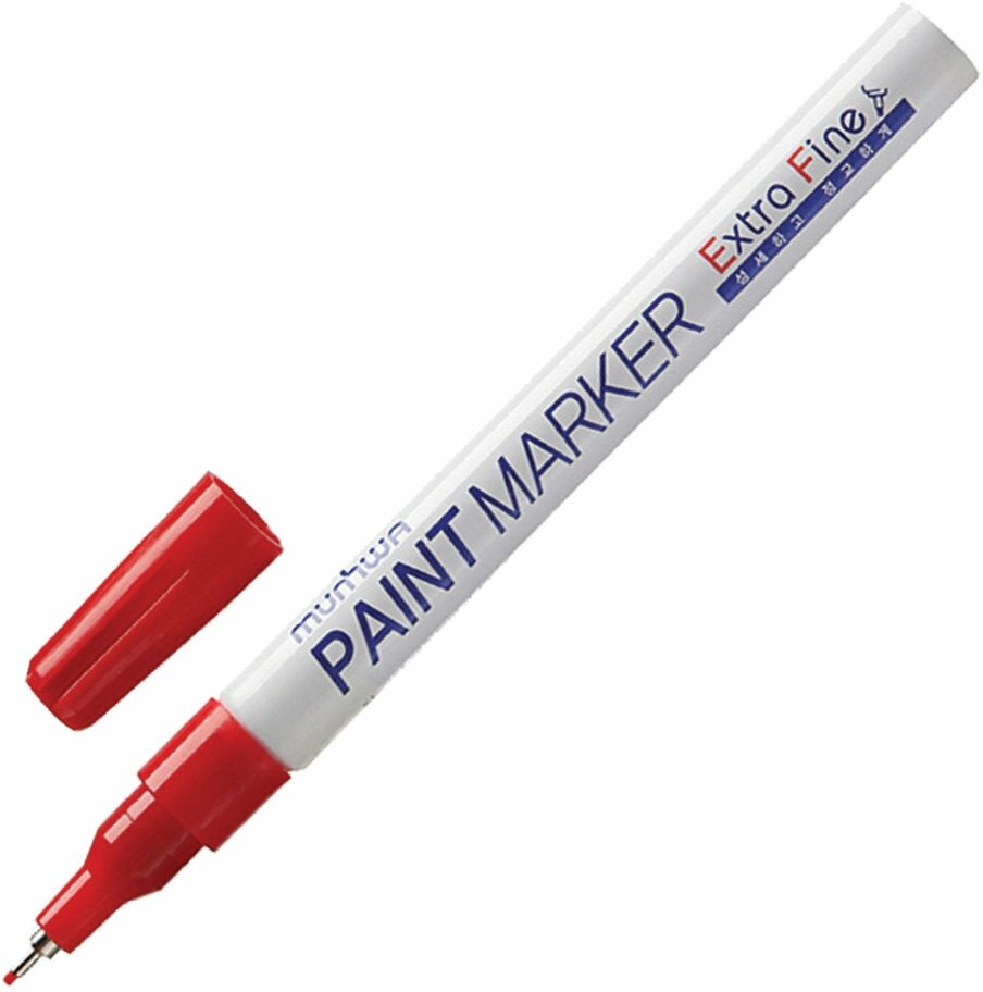 Маркер-краска лаковый Munhwa Extra Fine Paint Marker линия 1 мм красный EFPM-03