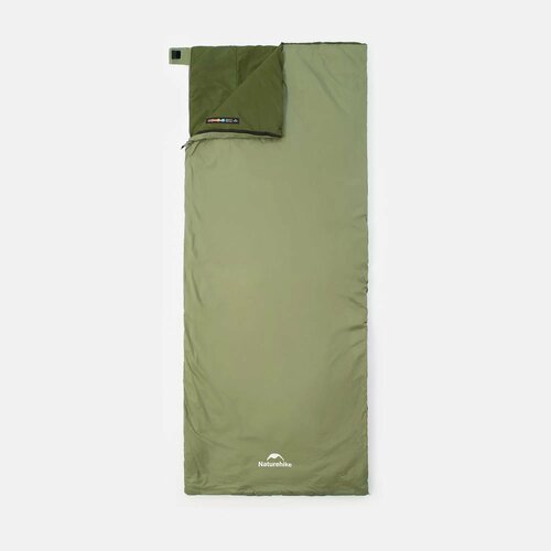 Спальный мешок компактный ультралегкий Naturehike LW180, 190см, зеленый, левый