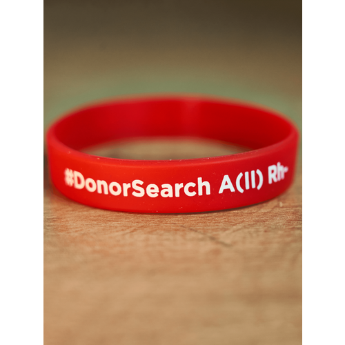 фото Браслет donorsearch, 1 шт., размер 20 см, размер l, диаметр 7 см, красный