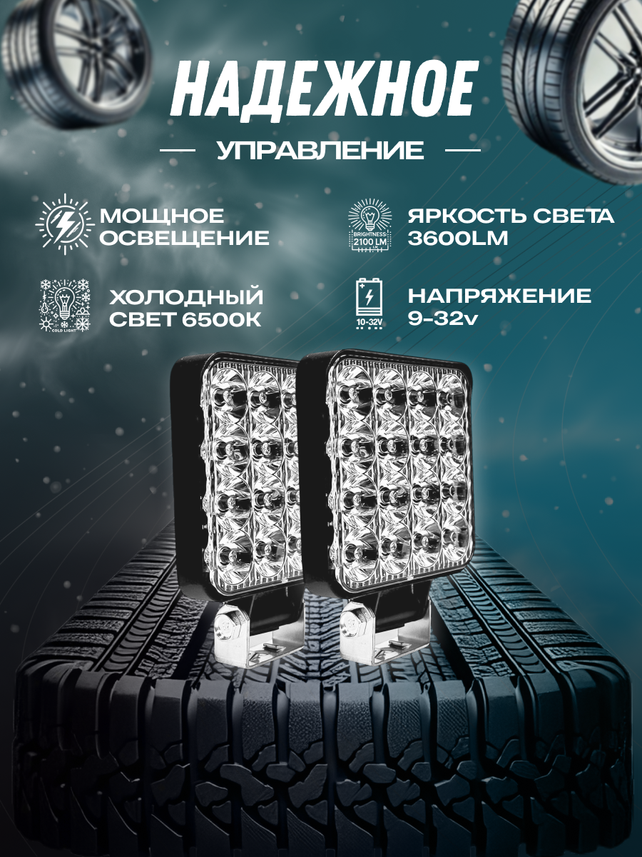 Фсо вспышки, противотуманные фары, светодиодные вспышки, ФСО мини, туманки Ваз 2110 - 2114 - Led фсо 2 шт — фото 1