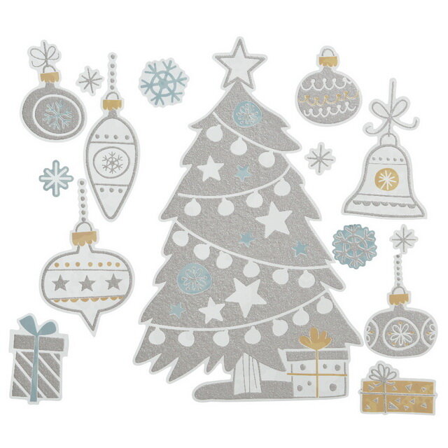 Новогодние наклейки Праздничная Елочка 38*31 см Kaemingk 461800-1