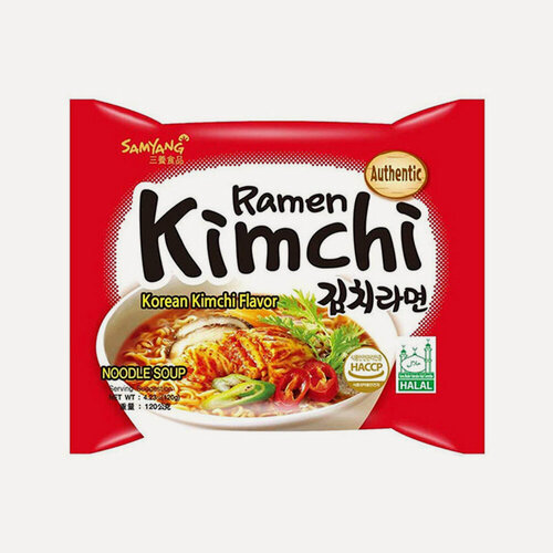 Изображение товара Лапша быстрого приготовления Samyang со вкусом кимчи 120 г, Южная Корея