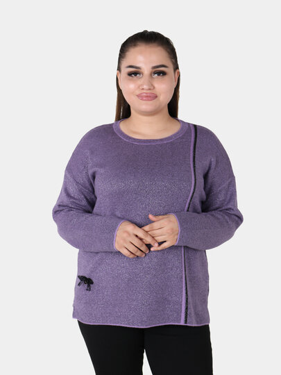 Свитер  52, размер One Size, , фиолетовый