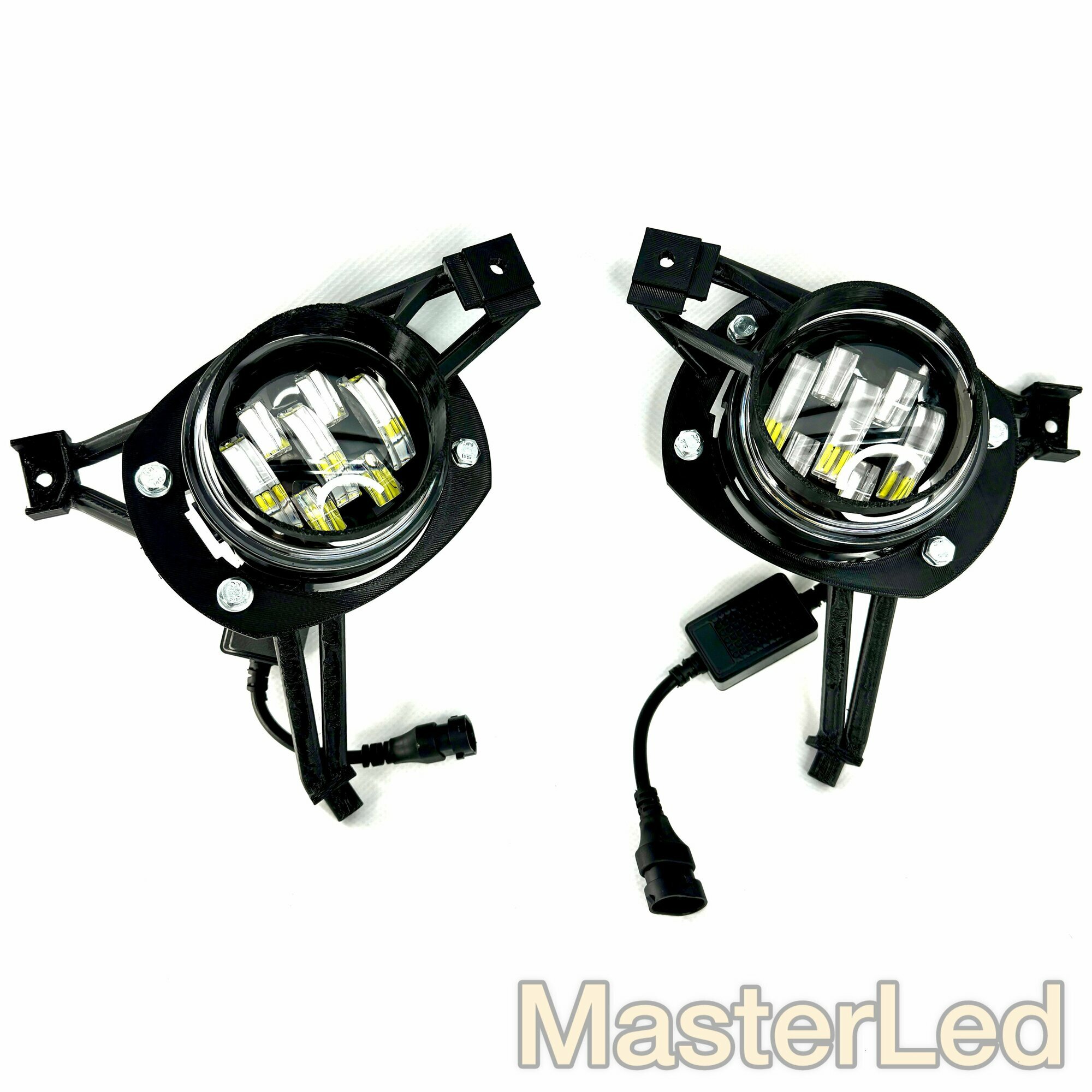 LED ПТФ Противотуманные светодиодные фары для Opel Astra H рестайлинг (туманки Астра H) — фото 1