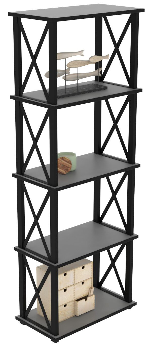 Стеллаж Лофт-5 50х30х147 Вулканический серый.