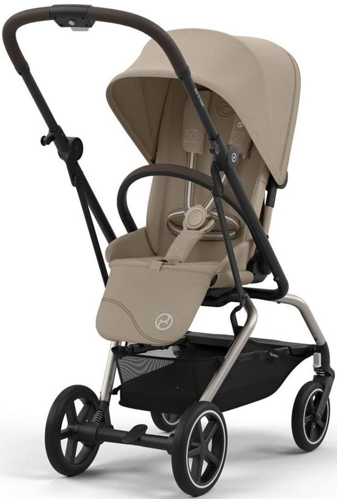 Cybex Eezy S Twist+ 2 (Almond Beige с дождевиком и бампером)