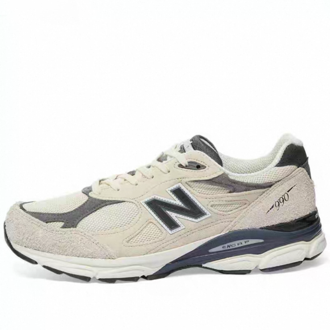 Кроссовки New Balance 990v3, полнота B (US)/ на среднюю стопу, размер EU38, серый/бежевый