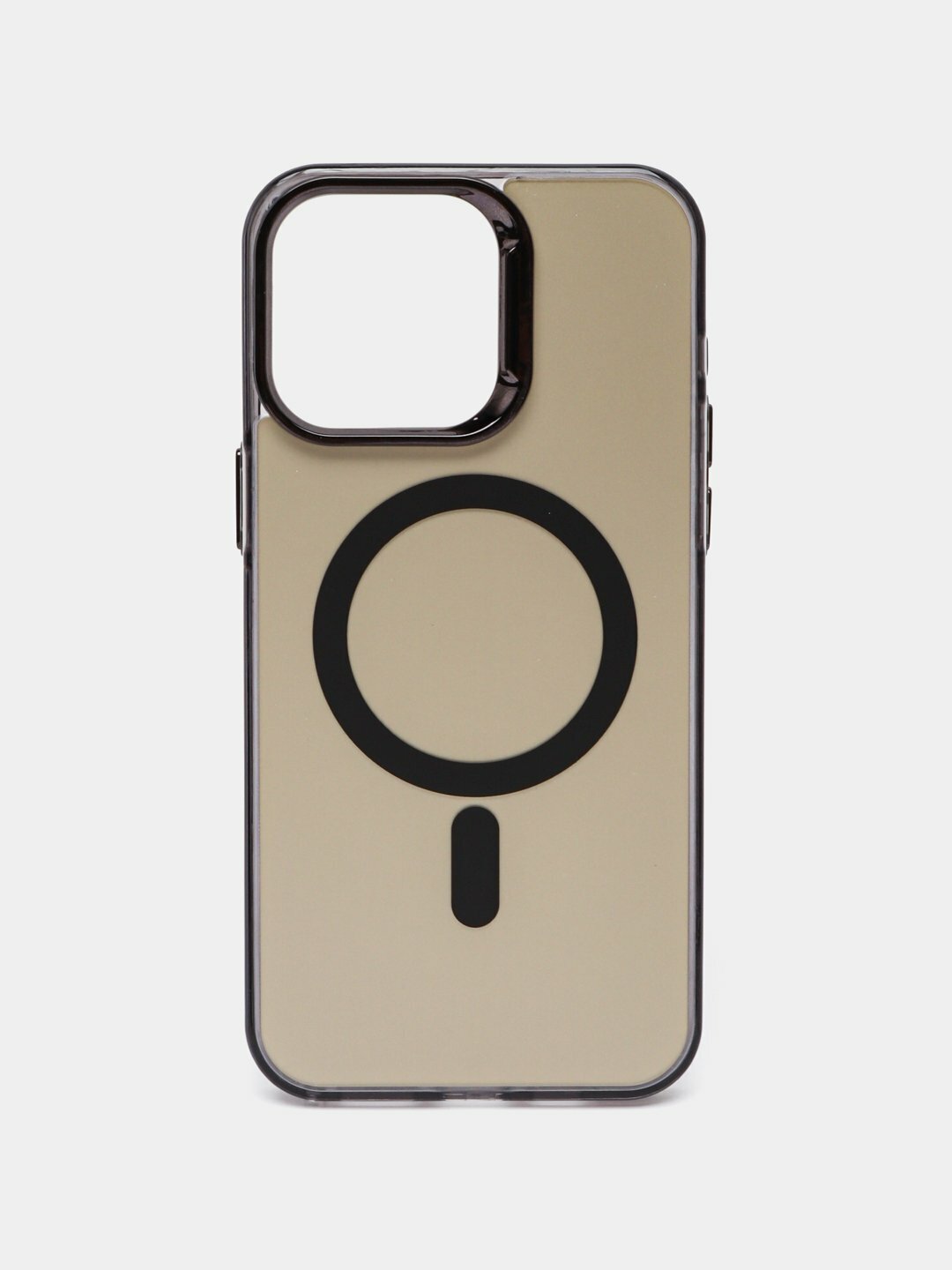 Чехол MagSafe для iPhone 16, черный глянцевый, ударопрочный, акрил — фото 1