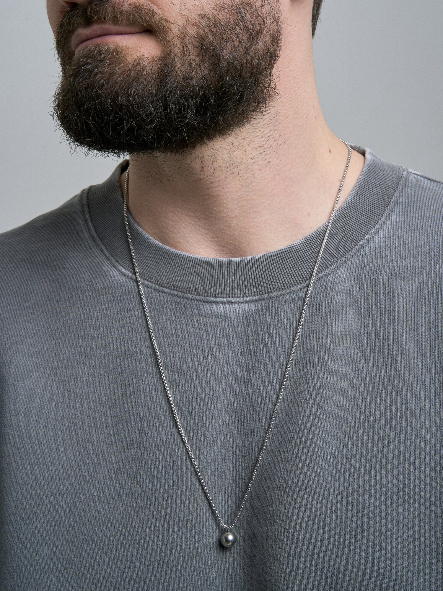 Цепь RESURS, длина 75 см, серебряный, белый, серый — фото 1