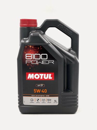 Изображение товара Масло моторное Motul 8100 Power 5w-40, синтетическое 5 литров