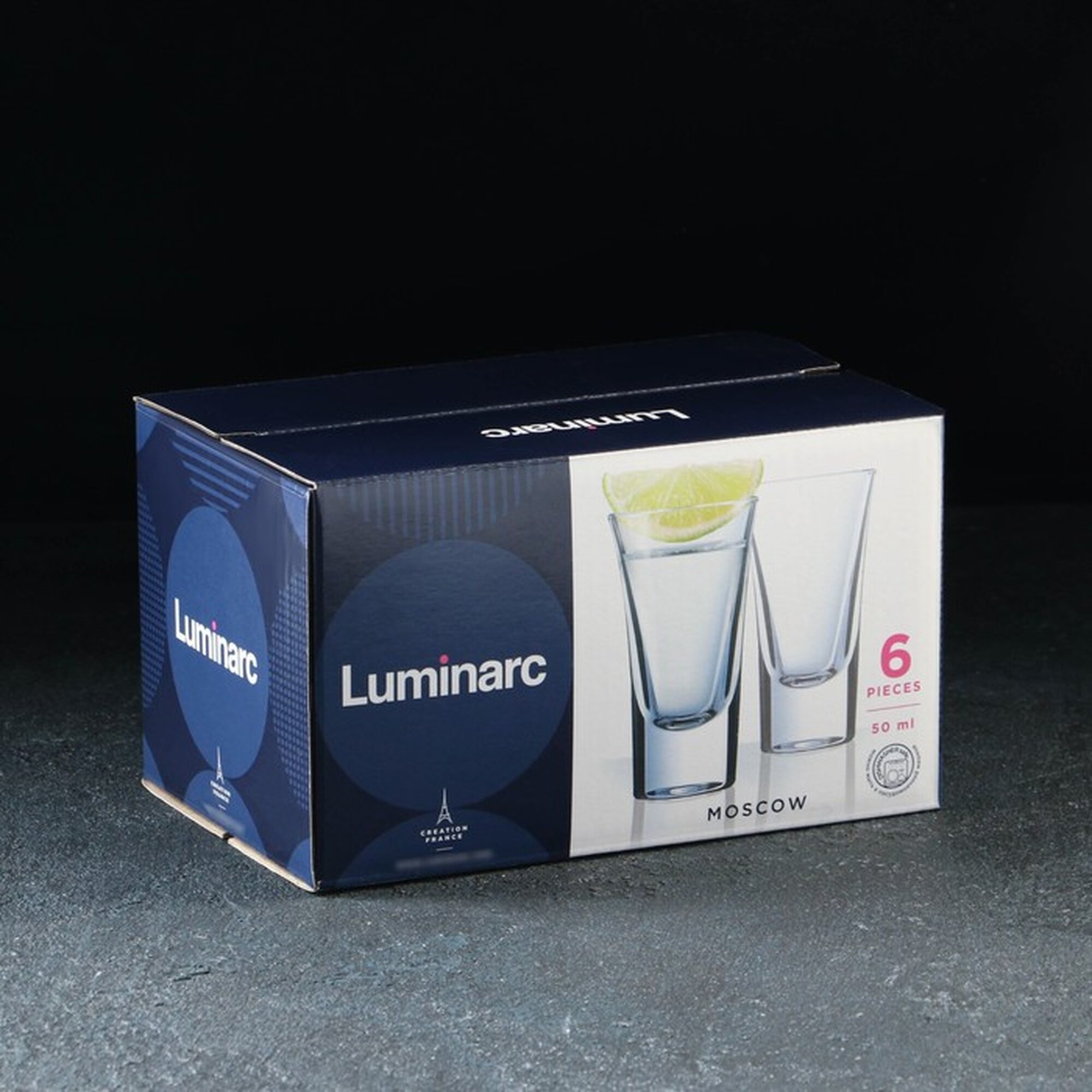 Набор стопок Luminarc «Москва», стекло, 50 мл, 6 шт, прозрачный — фото 1