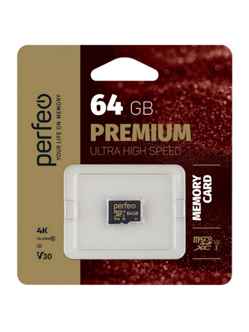 Карта памяти micro SD (64 GB) "Perfeo" class 10