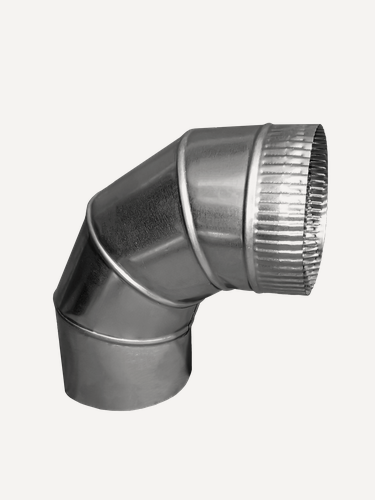Изображение товара Отвод, для круглых воздуховодов 90°/D200 мм, оцинкованя сталь