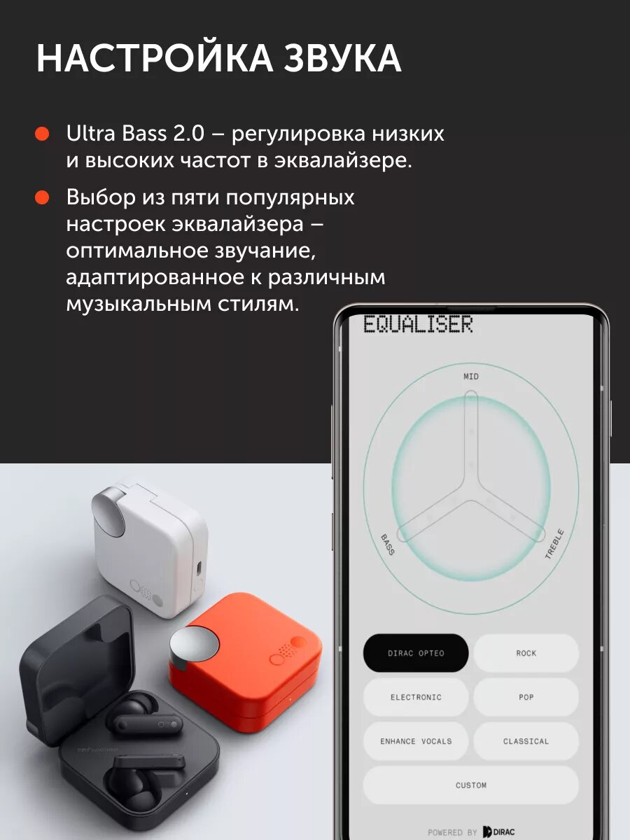 Беспроводные TWS наушники CMF by Nothing Buds A, цвет темно серый — фото 1