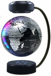 Левитирующий светящийся глобус черный (D-14 см) политический
