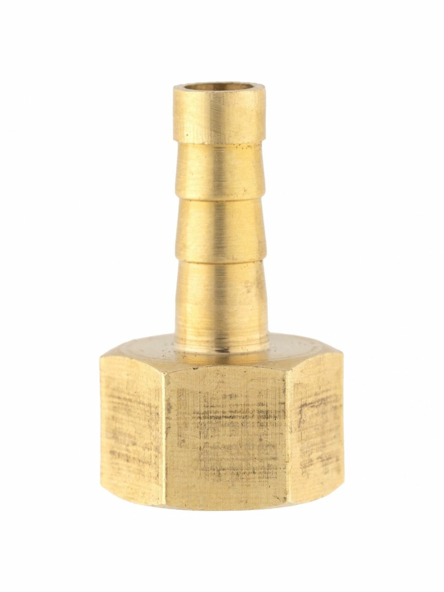 Штуцер ёлочка внутренняя резьба 1/4 дюйма 6 мм латунь