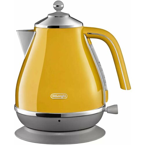 Электрический чайник De'Longhi KBOC2001 желтый, 1.7 л, 2000 Вт, нержавеющая сталь — купить, цена, характеристики