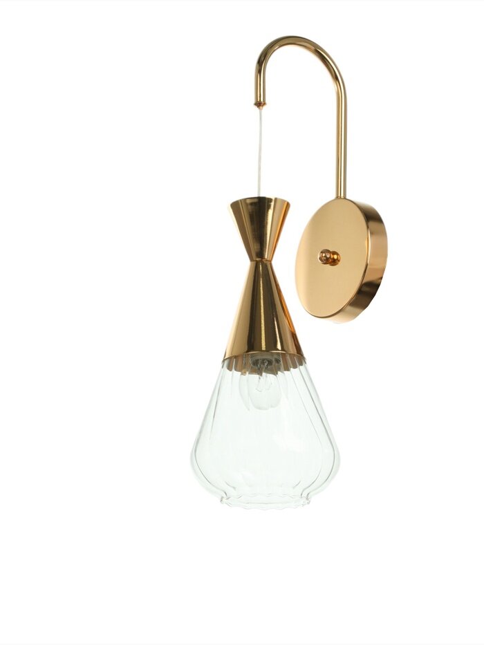 Бра «Луна» 1х40Вт Е27 золото 165х14х44см+100см