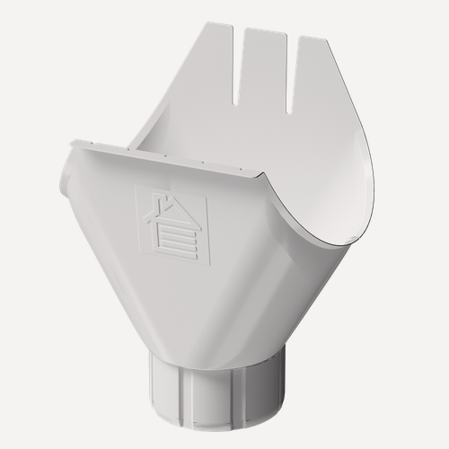 Изображение товара Docke STAL PREMIUM Воронка желоба 125/90 (Пломбир 9010), диаметр трубы 90, толщина 0.63