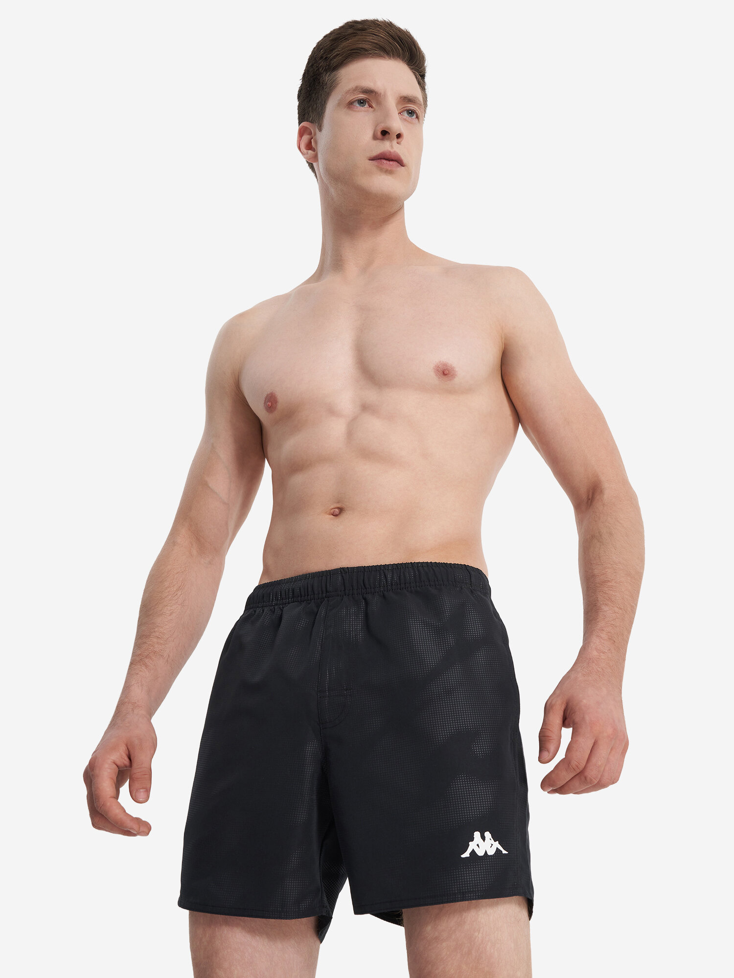Шорты для плавания Kappa Logo Men's 40cm Embossed Swimming shorts, размер 56, черный