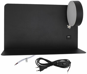 Настенный светильник с USB-портом для зарядки и полкой, вращающийся, плавно регулируемый, светодиодный, настенный светильник, прикроватный светильник для чтения в спальню, гостиную