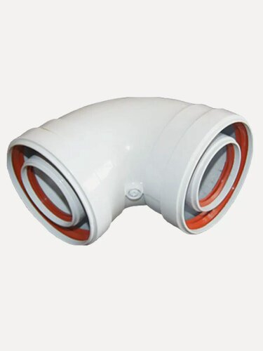 Изображение товара Колено дымохода CaminO, коаксиальное, алюминий, 60х100, 90 градусов