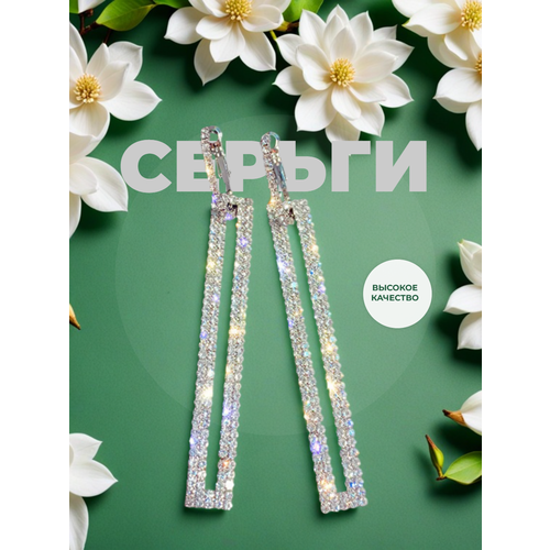 фото Серьги, серебристый без бренда
